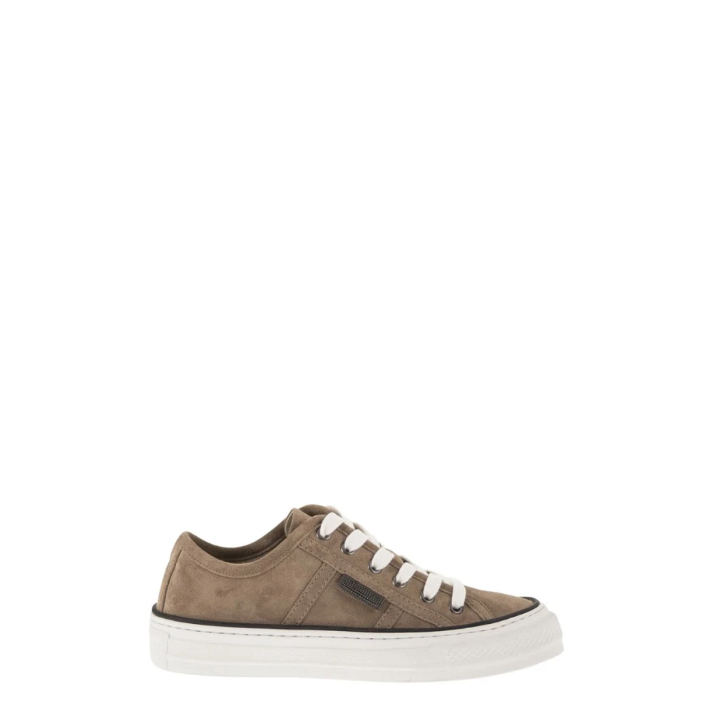 Brunello Cucinelli Paar Sneakers Dames Schoenen Beige