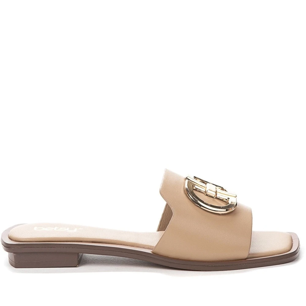 Keddo Women's Beige Sliders, 5 Uk, Casual Open Slippers