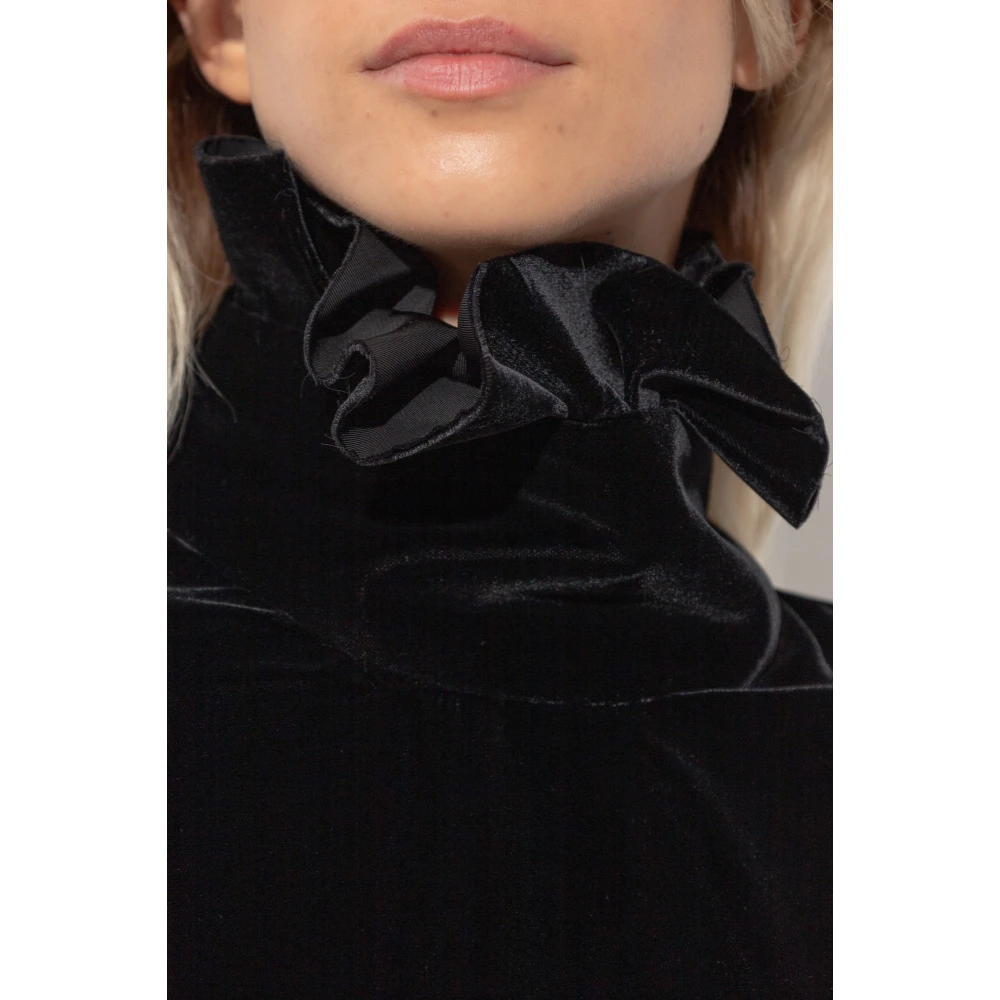 alexander mcqueen Top met decoratieve kraag Black Dames
