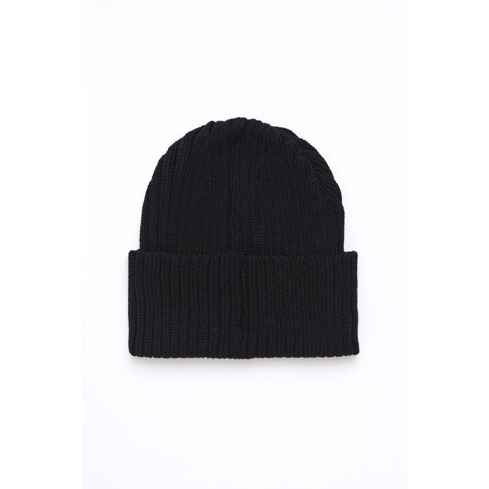 Stutterheim Merino Wol Ribgebreide Muts Black Unisex