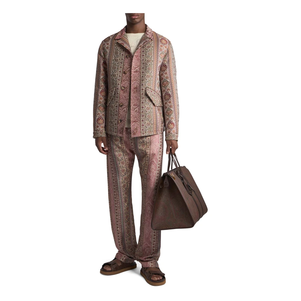 ETRO Roze Stijlvolle Broek Multicolor Heren