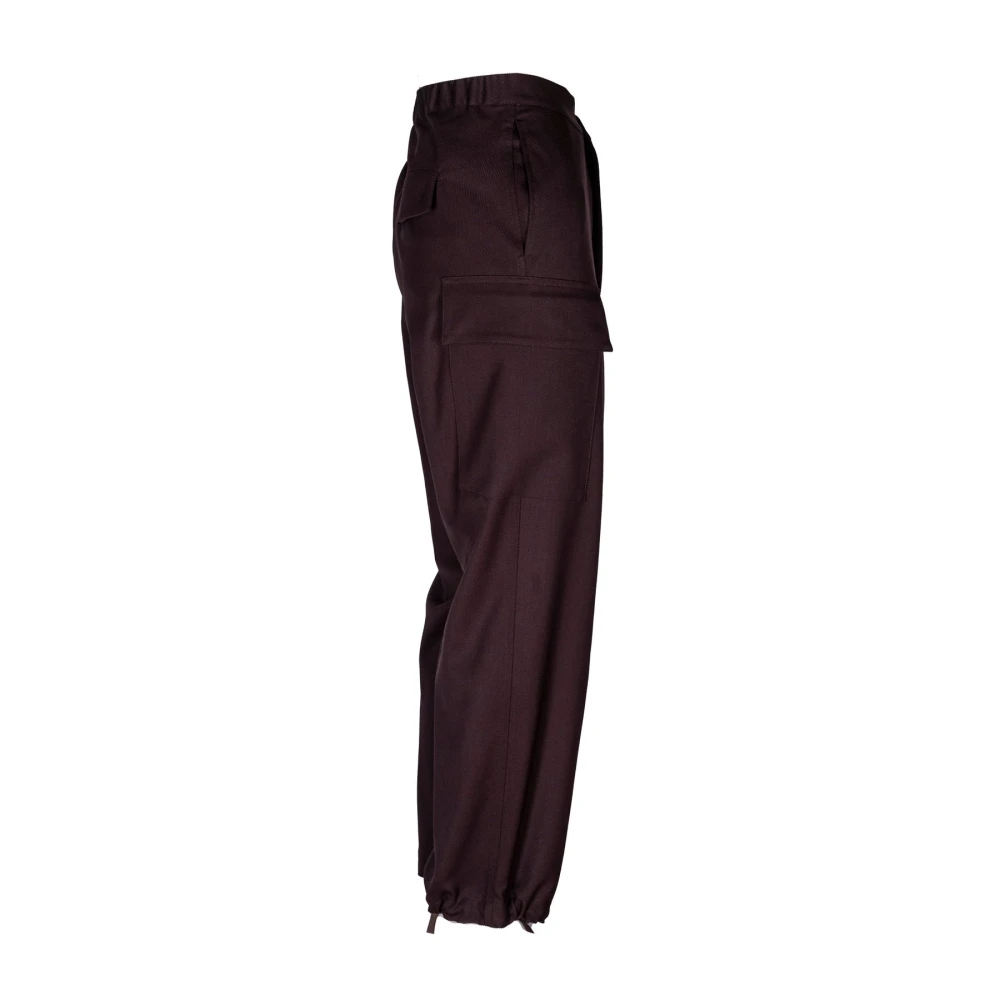 Mauro Grifoni Herenmodebroek met Trekkoord Taille en Manchetten Brown Heren