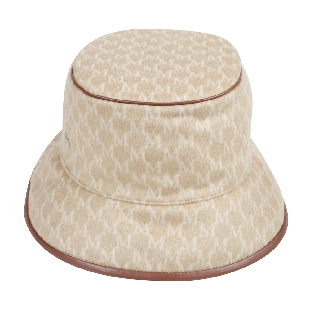 Max Mara Kameel Kasjmier Hoed-Pet voor vrouwen Beige Dames
