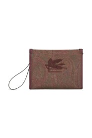 Necessaire medio con stampa Paisley e logo ricamato