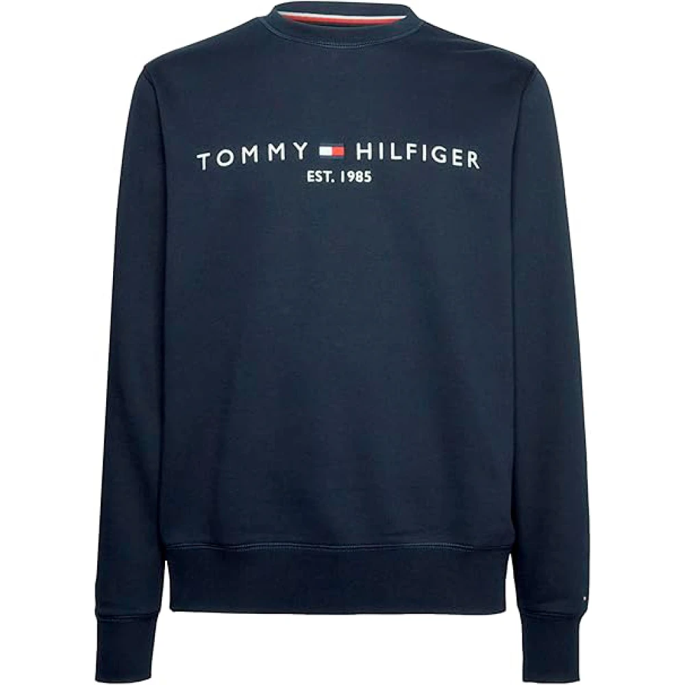 Tommy Hilfiger Men's Blue High Collar Sweatshirt - Sweatshirts - 2XL - Sweatshirts & Hoodies