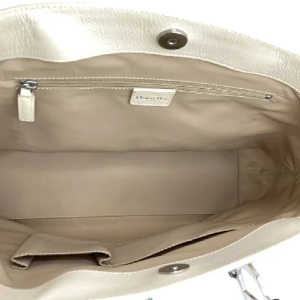 Dior Vintage Pre-owned Leather dior-bags Beige Dames