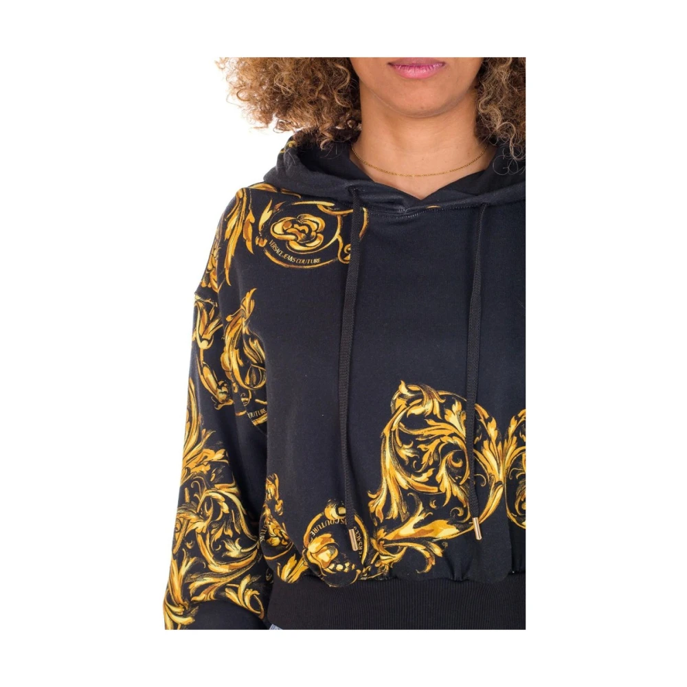 Versace Jeans Couture Dames Couture Sweatshirt Klassiek Design Hoogwaardige Materialen Black Dames