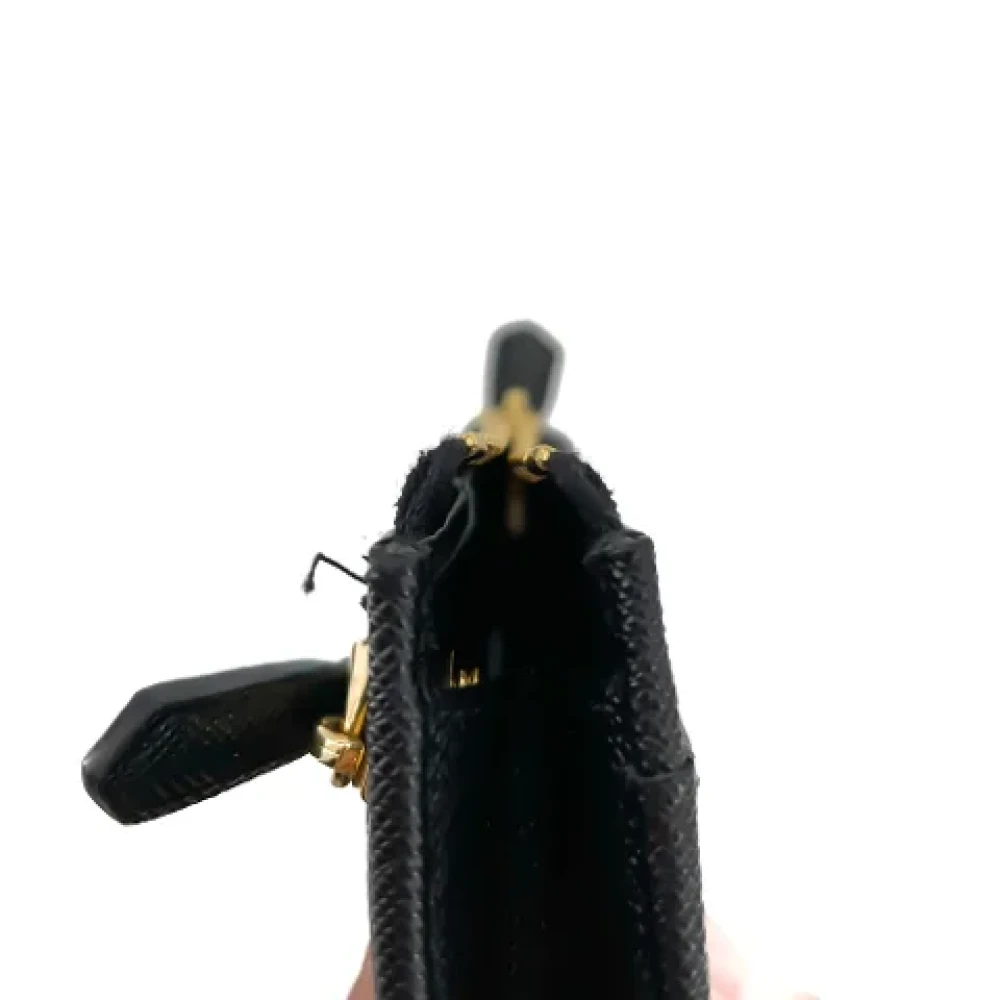 Prada Vintage Pre-owned Leather wallets Black Dames