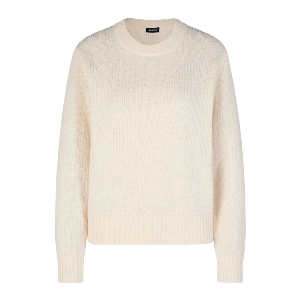 Joop! Gebreide Trui met Decoratief Patroon voor Vrouwen Beige Dames