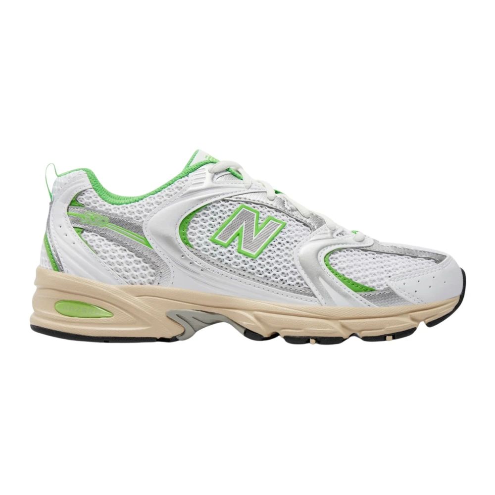 New Balance Technische Stoffen Veters Rubberen Zool Dames Schoenen Wit