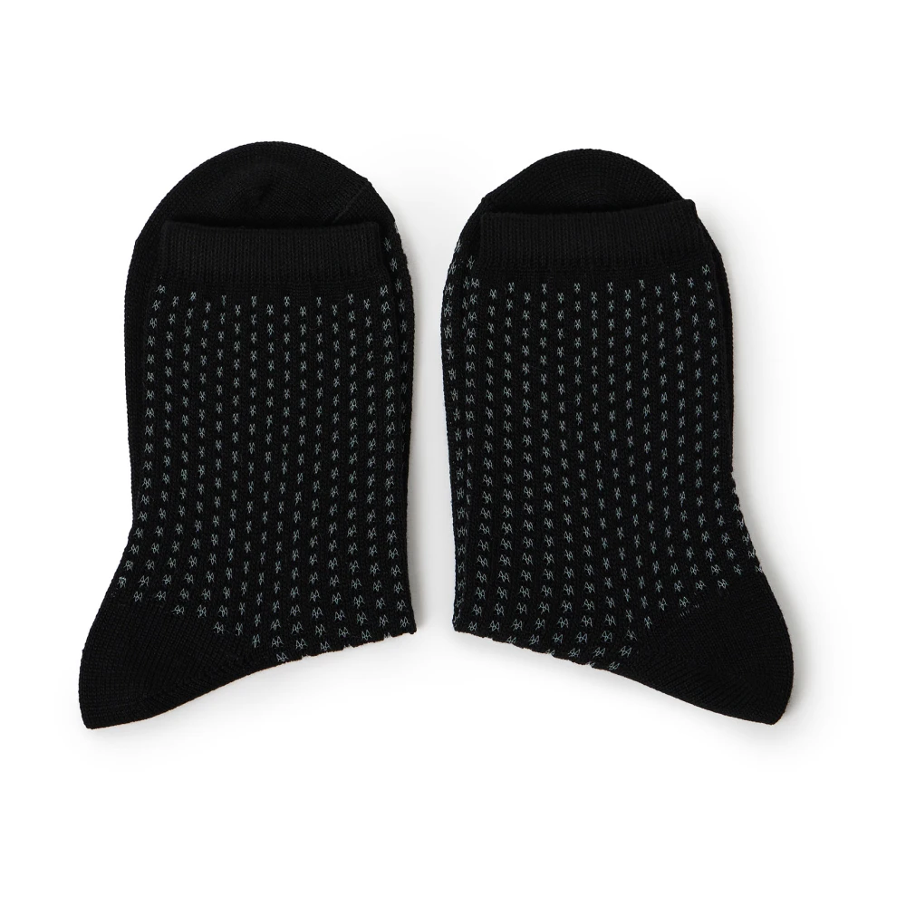 Iceberg Zwarte geperforeerde sokken met contrast jacquard-logo Black Dames
