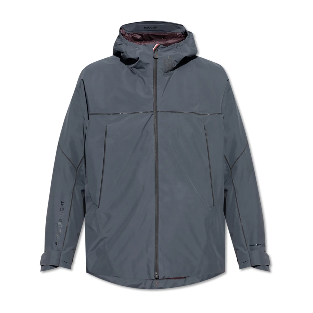 Moncler Reflecterende Lichtgewicht Jas met capuchon Gray Heren