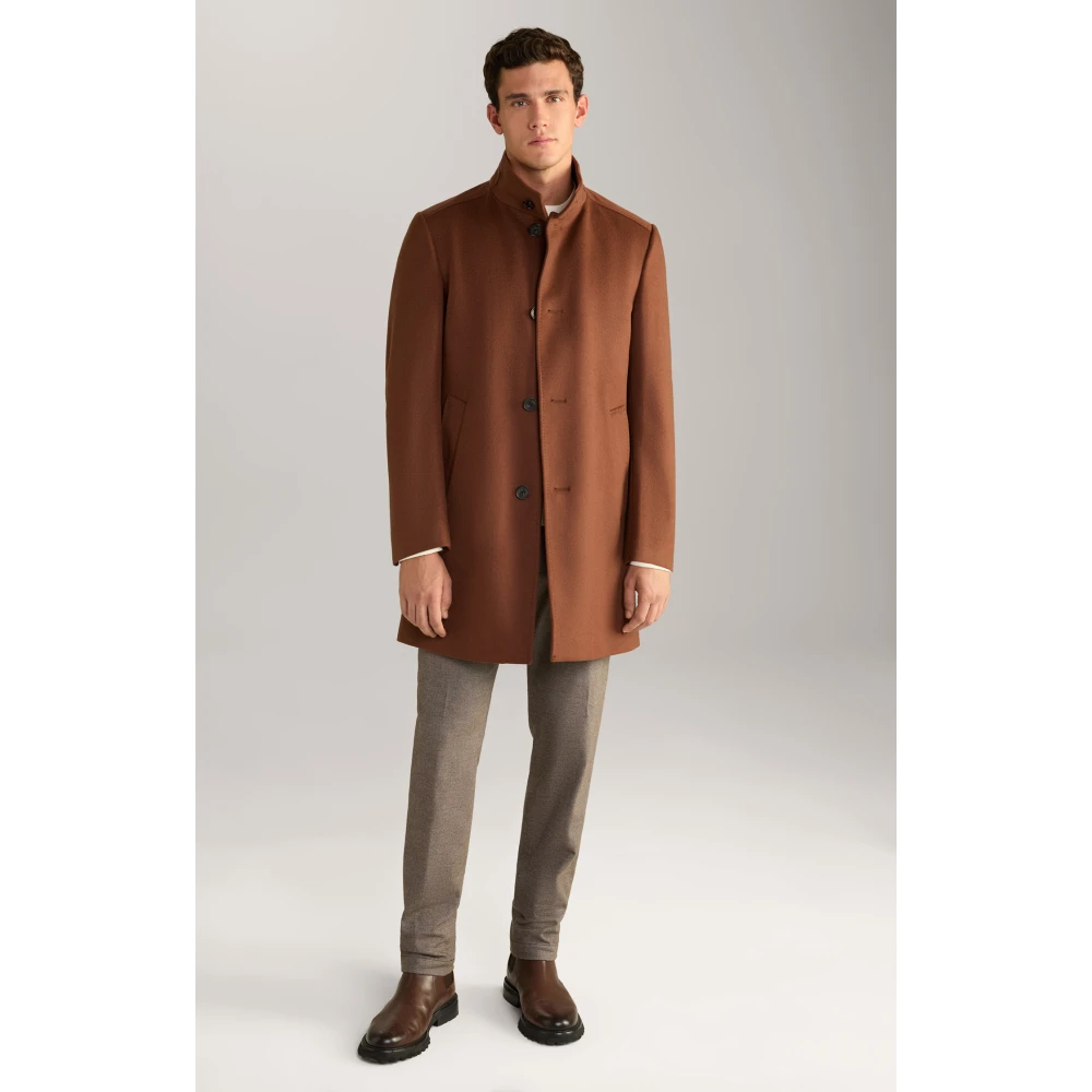 Joop! Klassieke Herenjas met Hoge Kraag Brown Heren