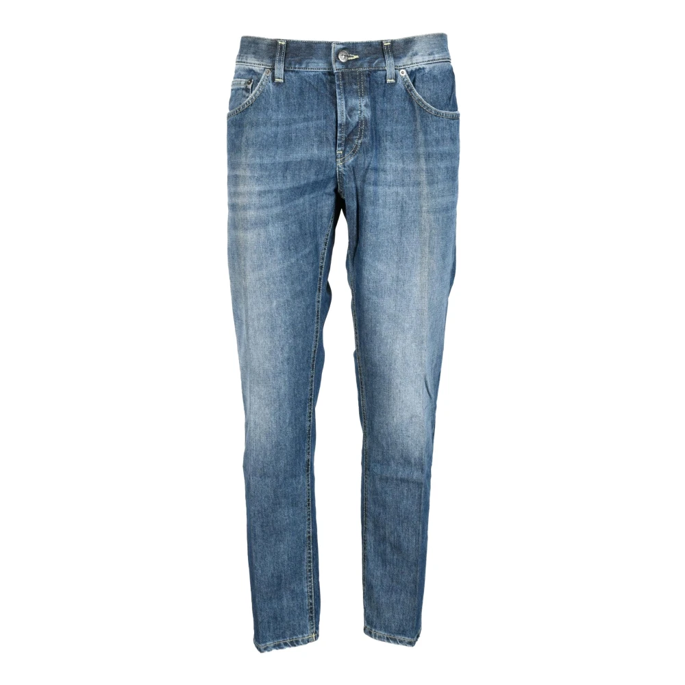 Dondup Stijlvolle katoenen jeans met knoopsluiting Blue Heren