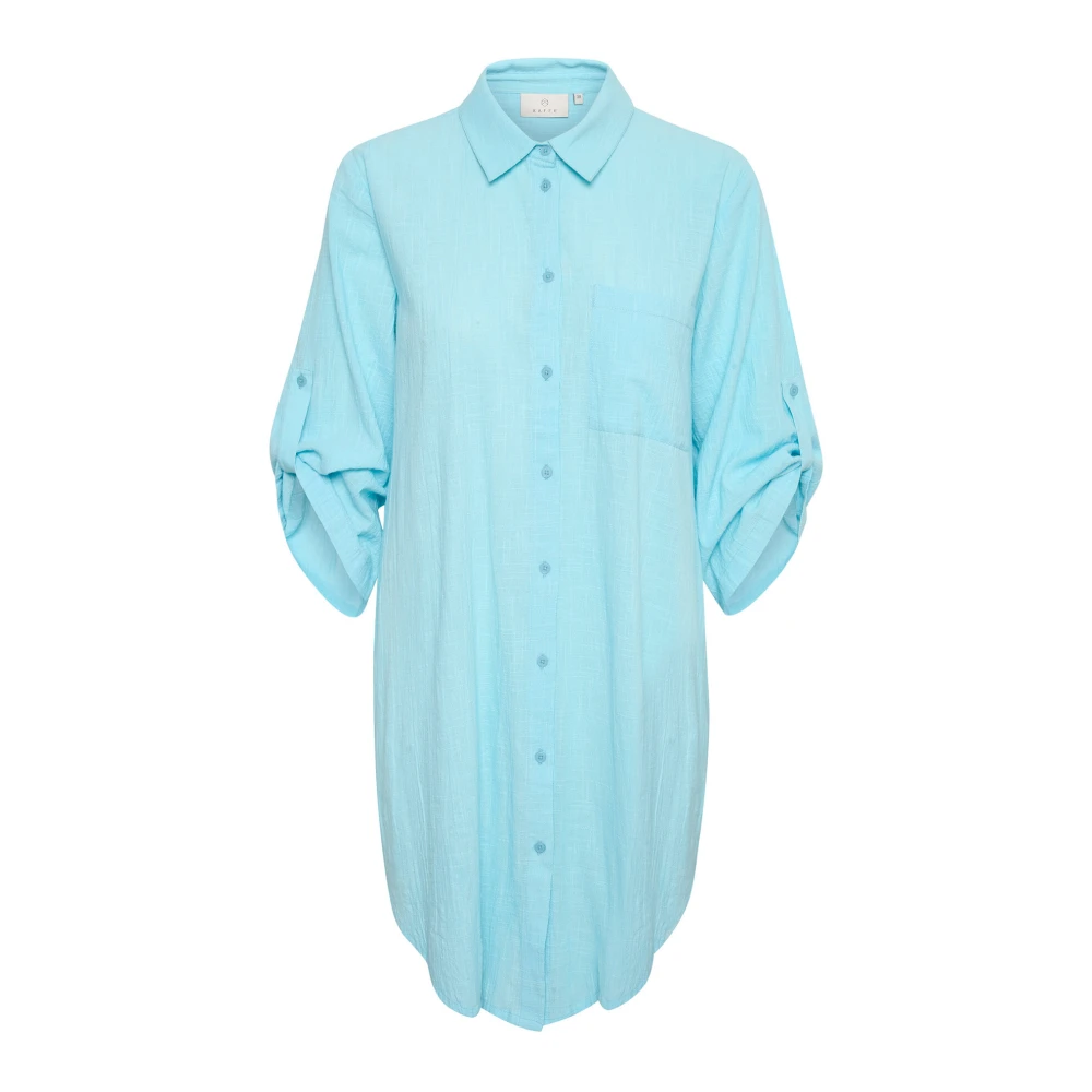 Kaffe Stijlvolle Overhemdjurk Atomizer Blue Dames