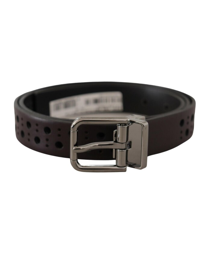 ceinture-en-cuir-perfore-violet-boucle-en-metal