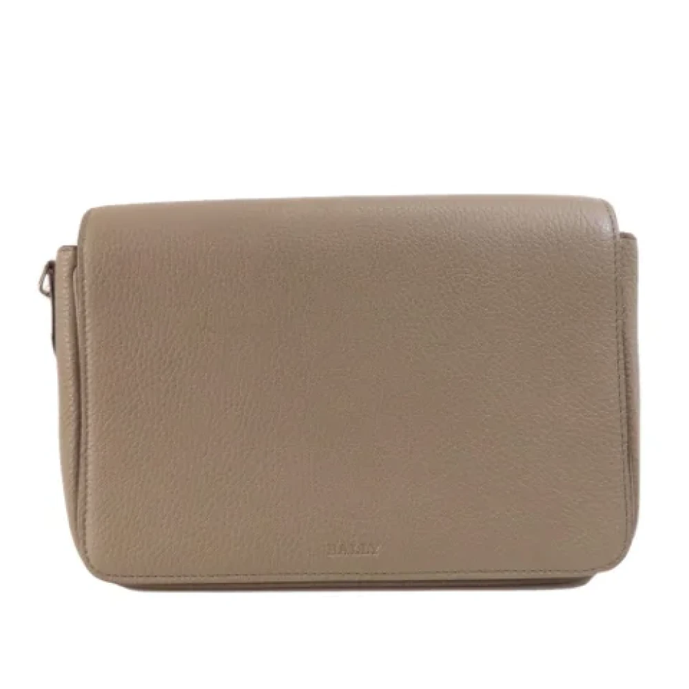 Bally Pre-owned Leather handbags Beige Heren