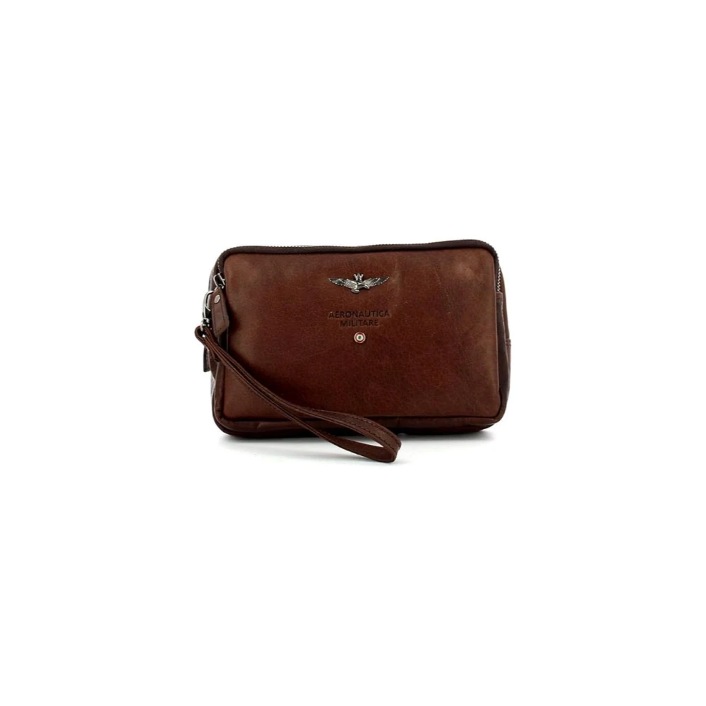 Aeronautica militare Vintage Schoudertas Am-309 Brown Heren