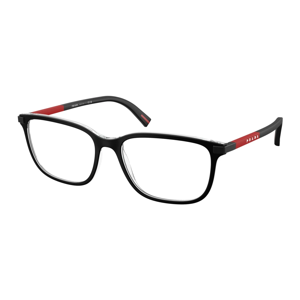 Prada Men's Black Glasses,, Stylish Eyeglasses Medium