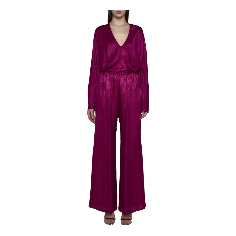 Forte Elegante Zijden Top Pink Dames