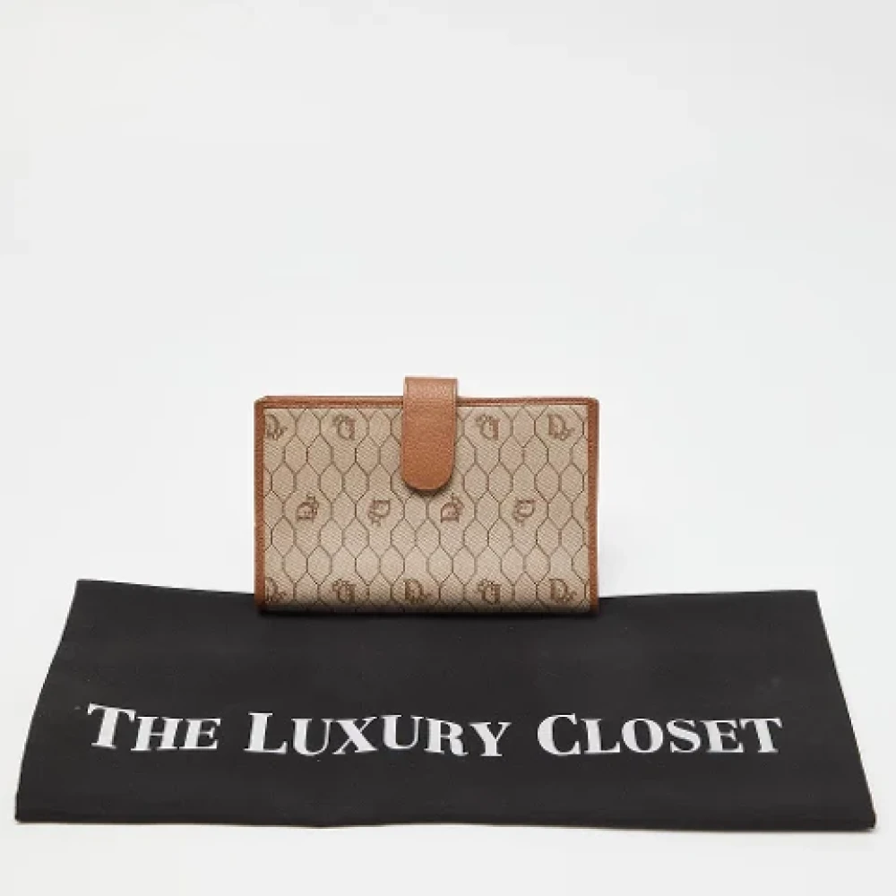 Dior Vintage Pre-owned Leather travel-bags Beige Dames