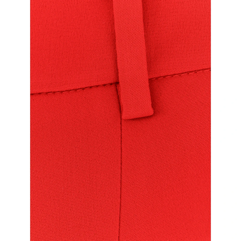 Valentino Rode zijden broek met ritssluiting Red Dames
