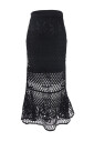jupe-longue-noire-florale-femme