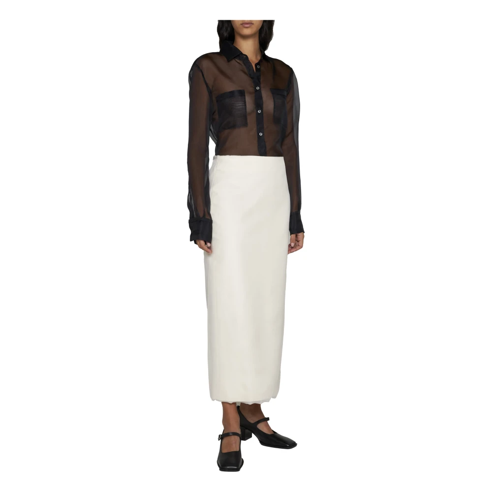 Blanca Vita Witte Pencil Midi Rok White Dames