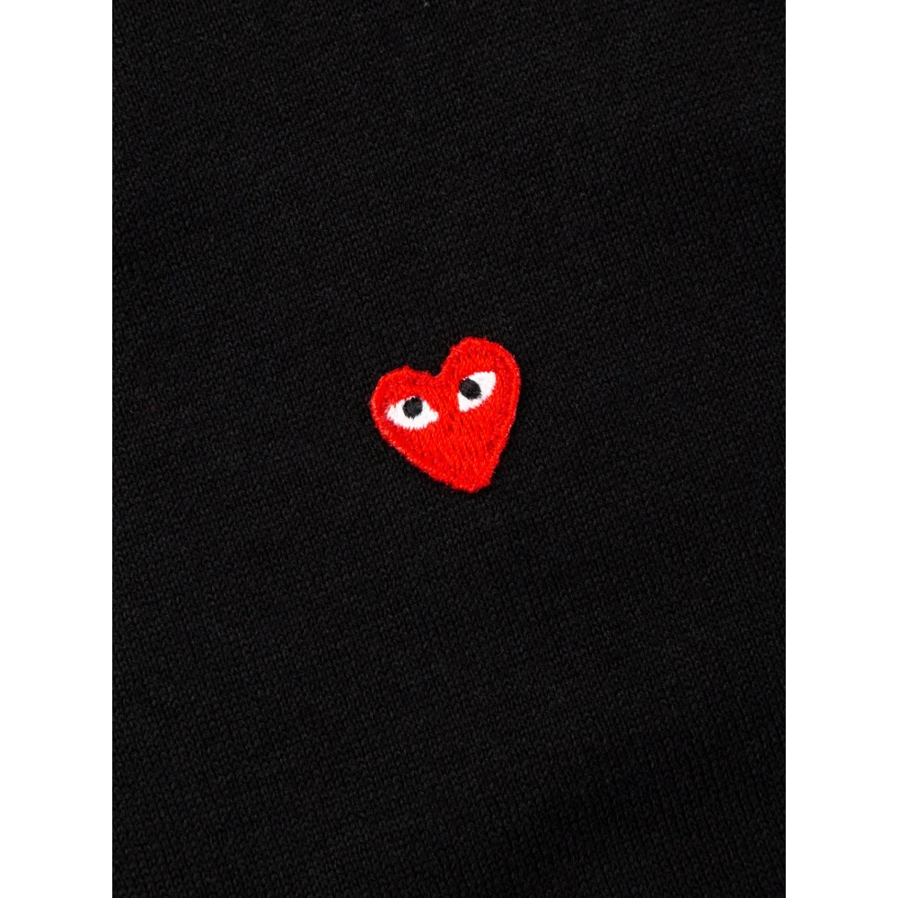Comme des Garçons Play Round-neck Knitwear Black Heren