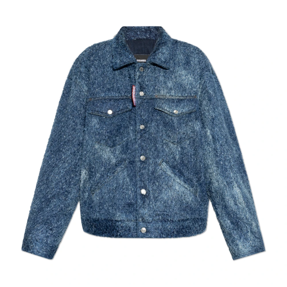 Dsquared2 Jas met logo Blue Dames