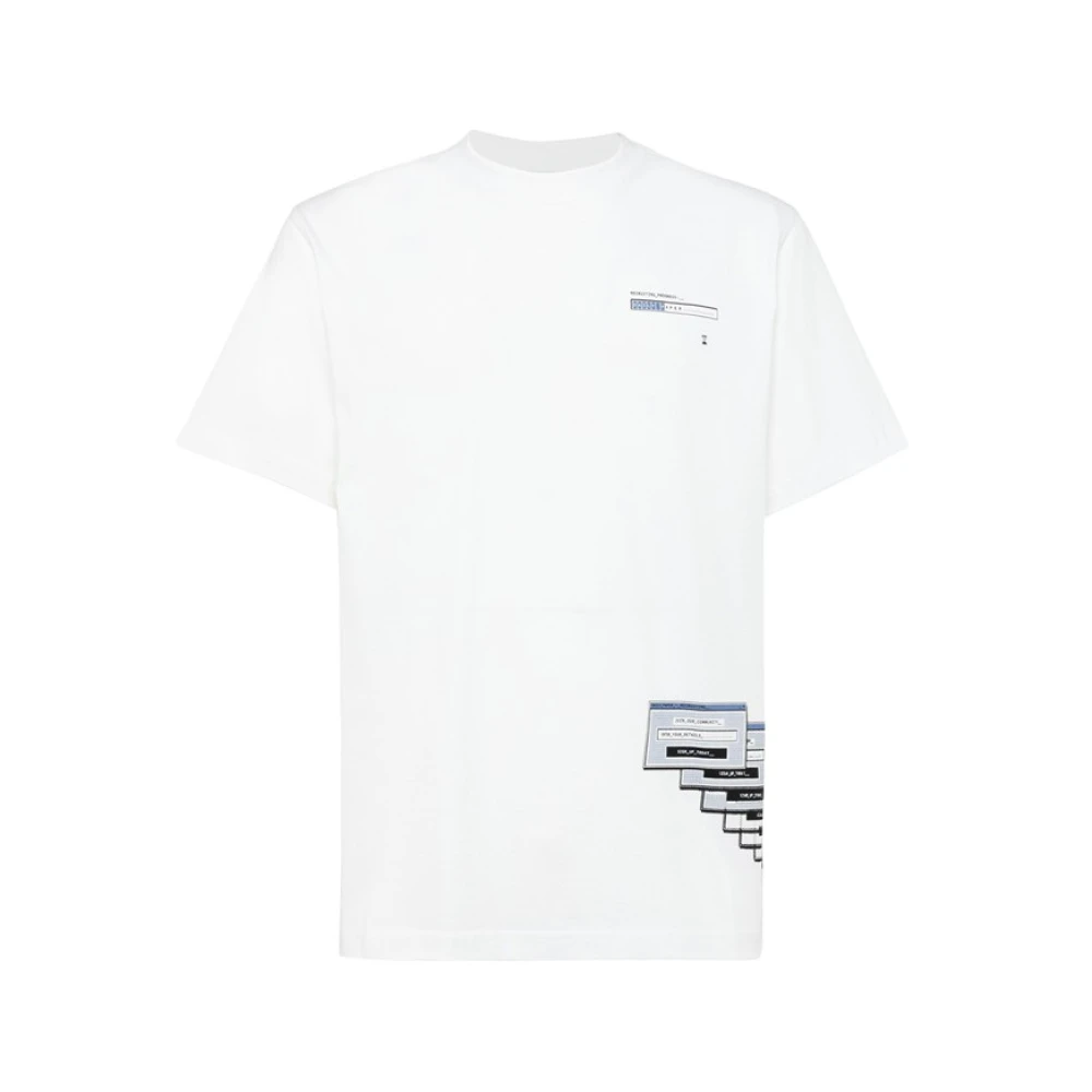 Daily Paper Katoenen Logo Print Crew Neck T-Shirt White Heren