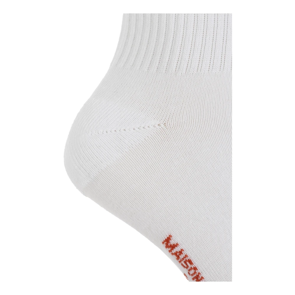 Maison Kitsuné Sokken met logo White Dames