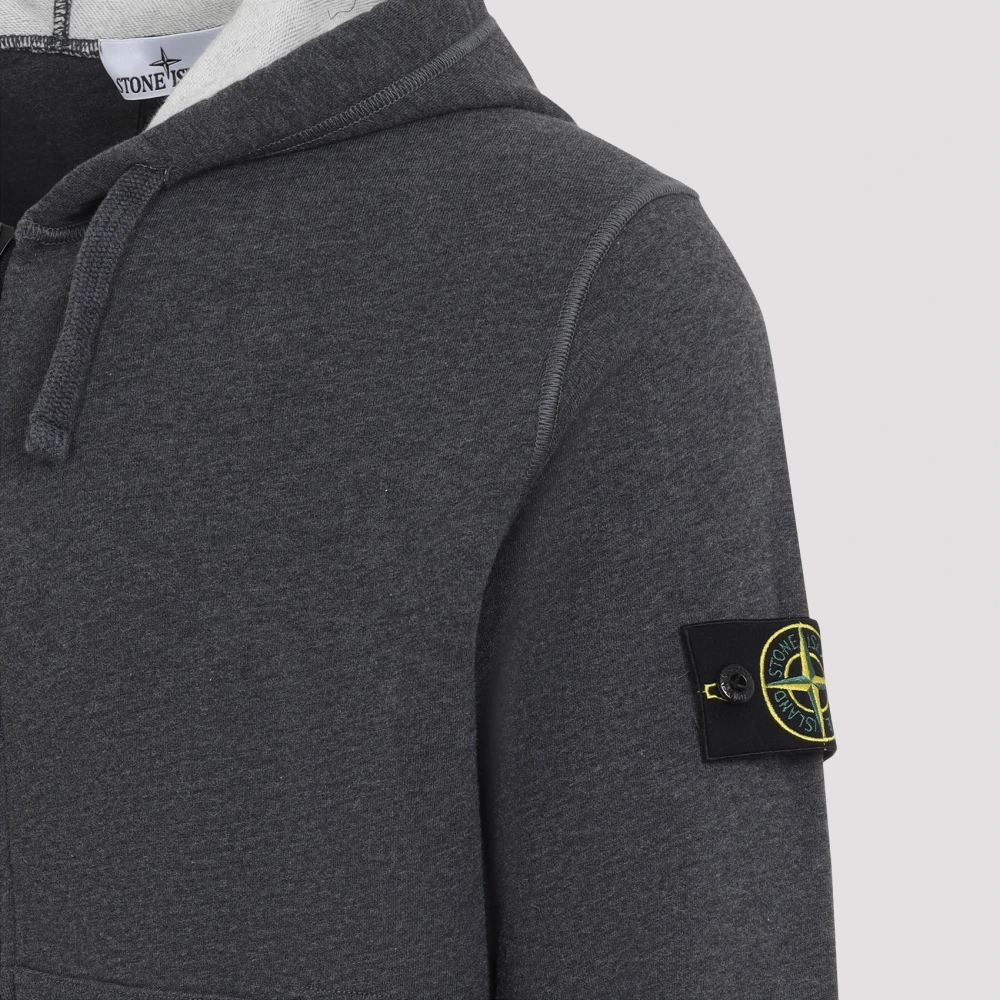 Stone Island Grijze Sweatshirt met Tonal Hood Gray Heren