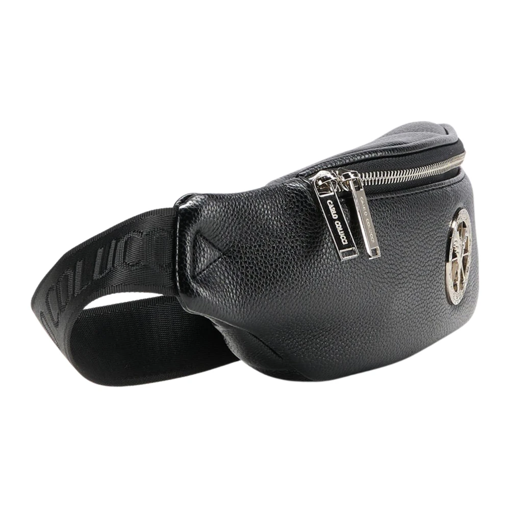 carlo colucci Crossbody tas met zilveren details Black Heren