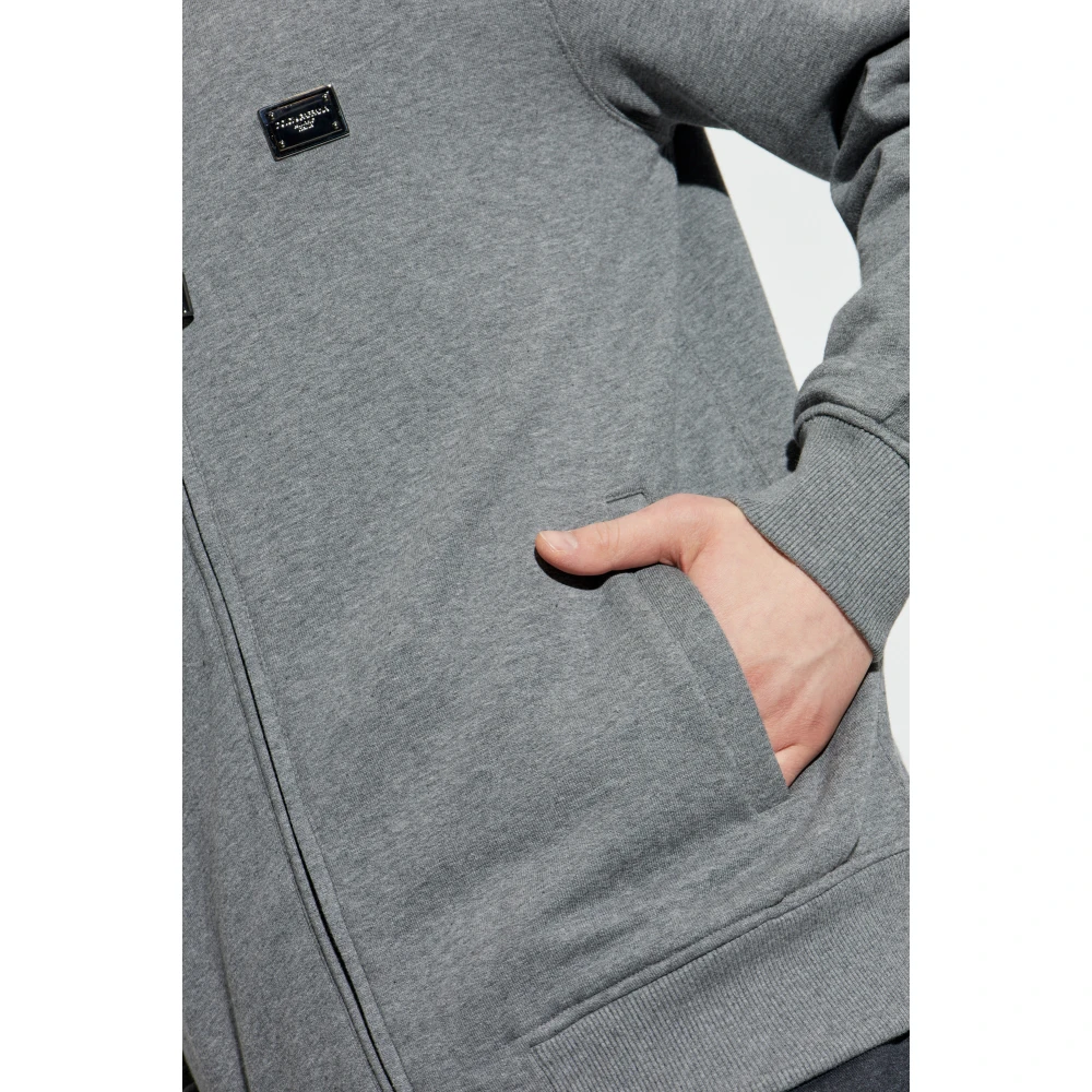 Dolce & Gabbana Hoodie Gray Heren