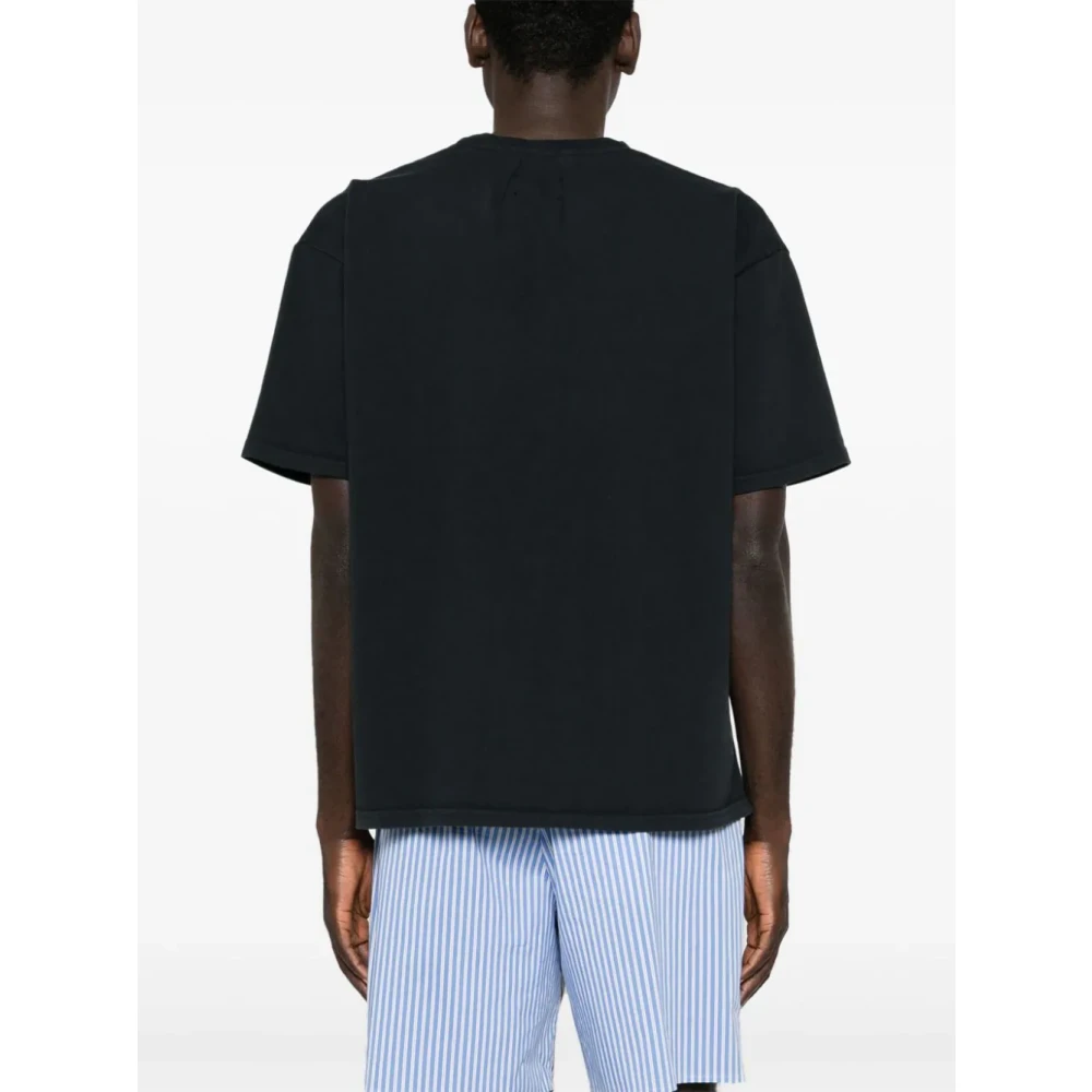 Rhude T-shirt met logo-opdruk en ronde hals Black Heren