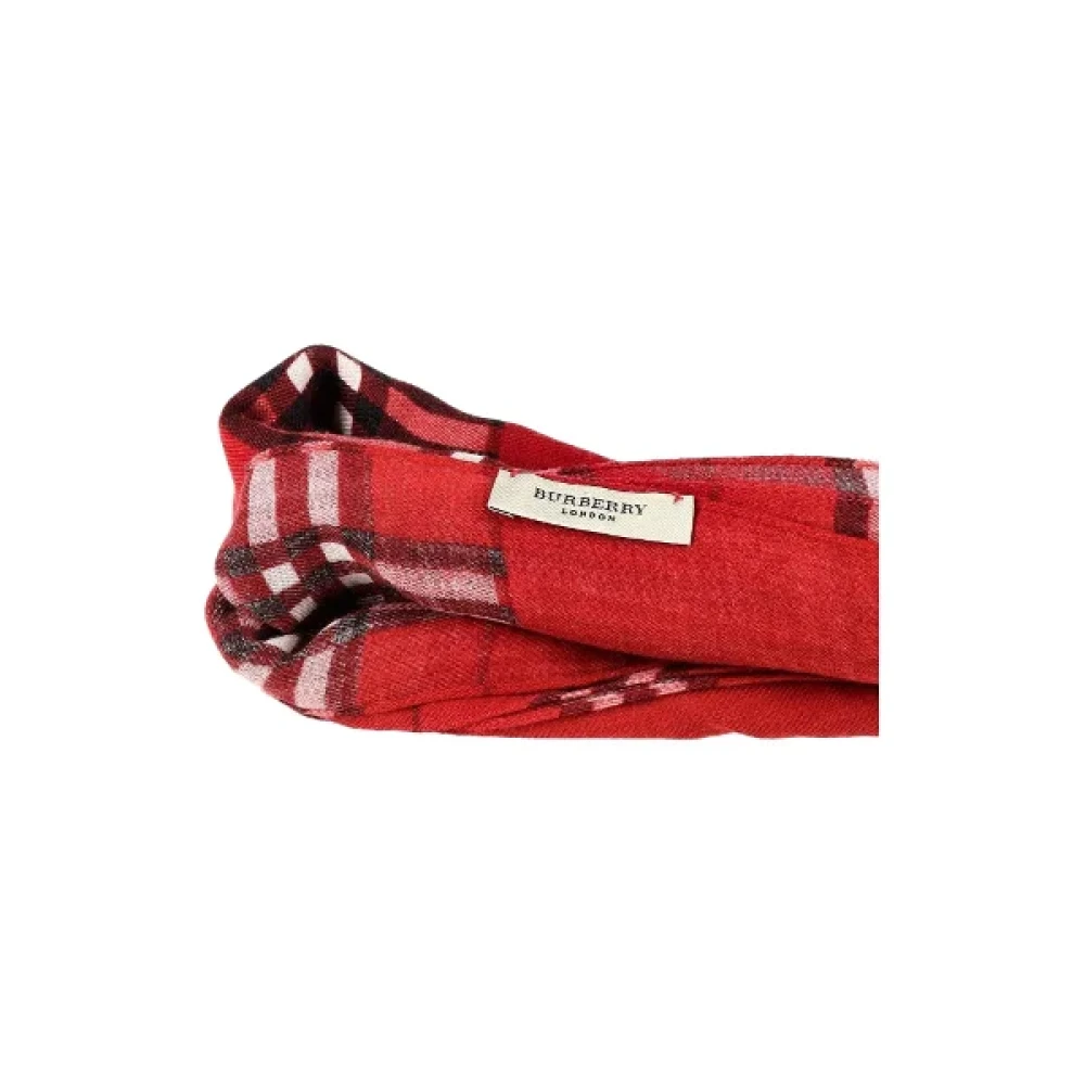 Burberry Vintage Pre-owned Fabric scarves Red Dames