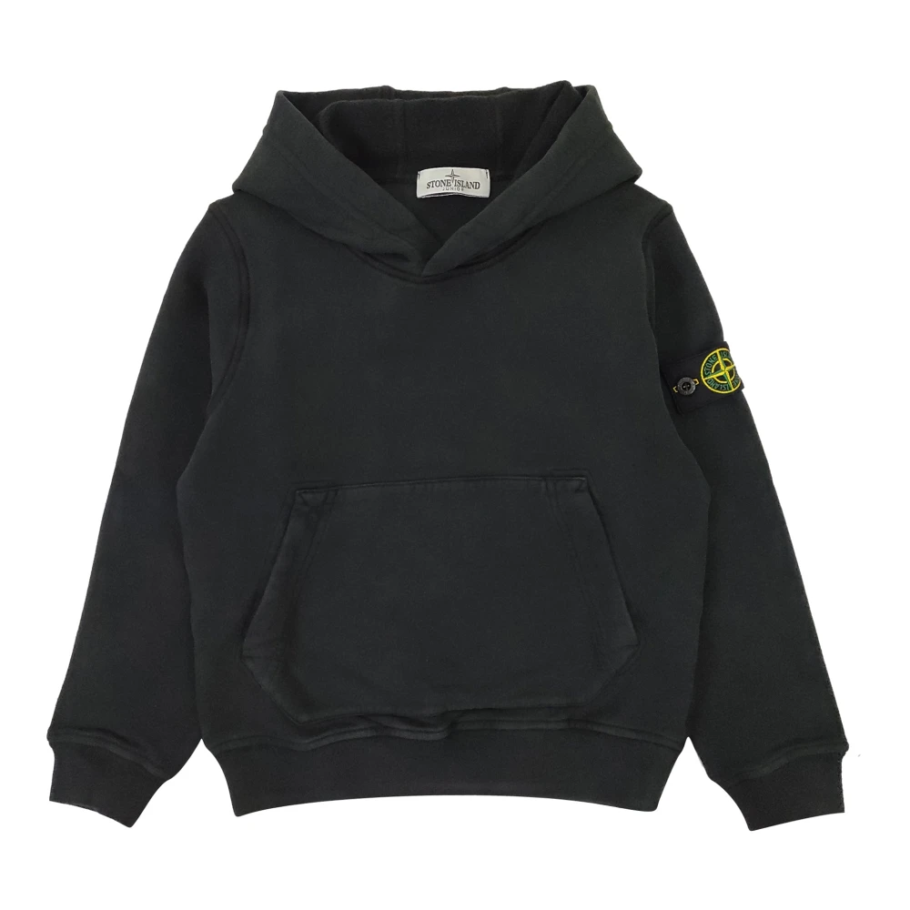 Stone Island Boys Black Kids Sweatshirts, 8 Y, Sweatshirt
