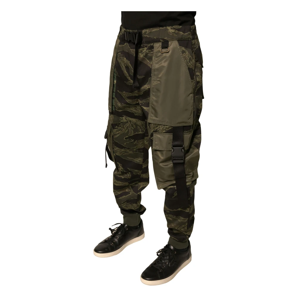 Dolce & Gabbana Groene Cargo Jogger Broek met Gesp Green Heren