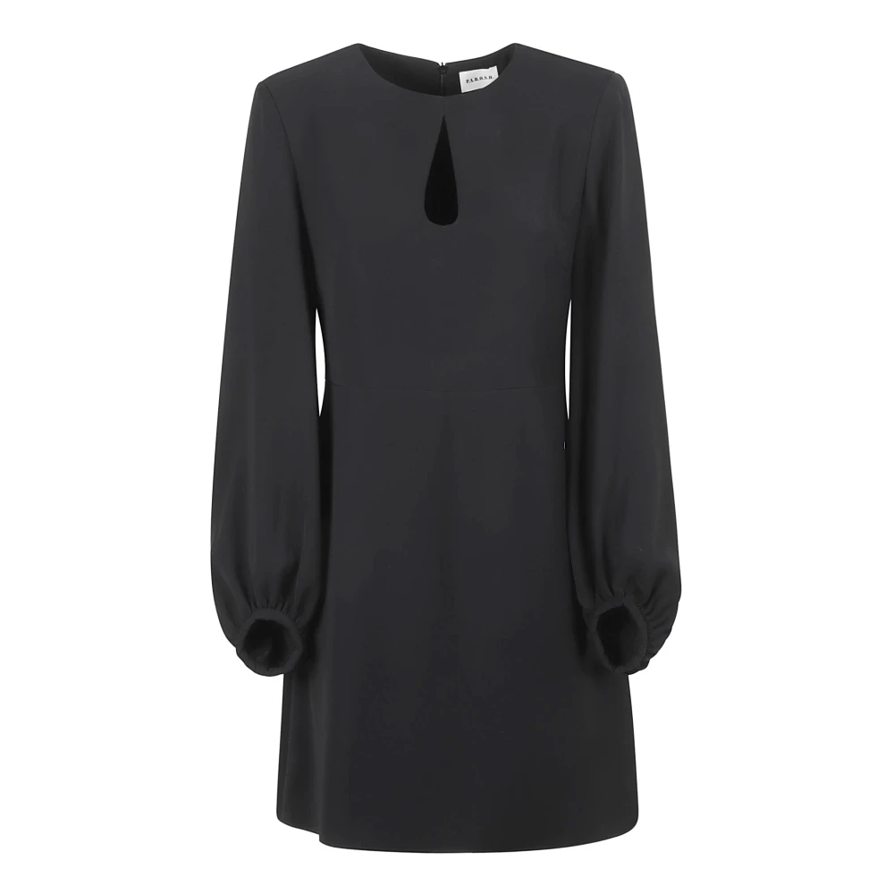 P.a.r.o.s.h. Zwarte Ballonmouw Jurk Aw24 Black Dames