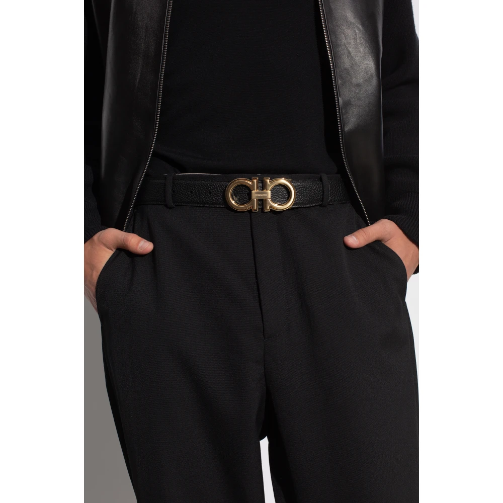Salvatore Ferragamo Omkeerbare riem Brown Heren