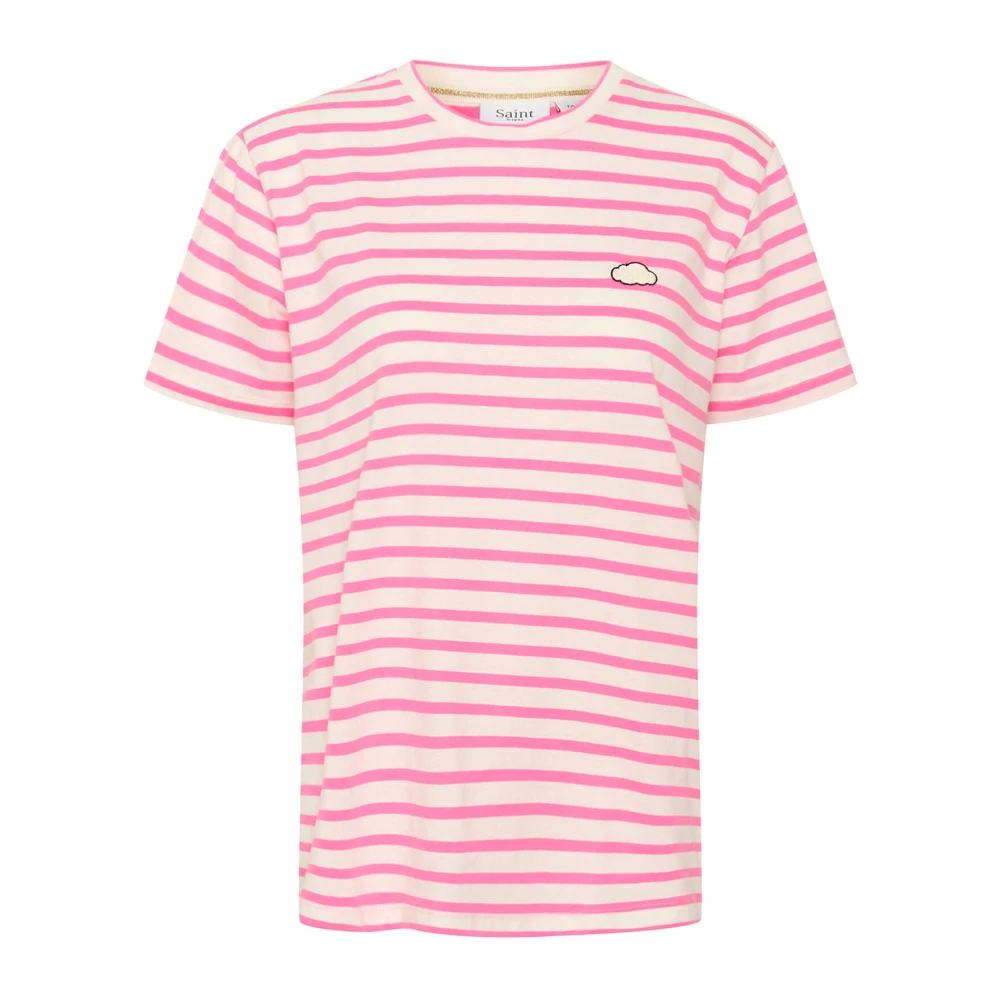 Saint Tropez Gestreept T-shirt Chateau Rose Pink Dames