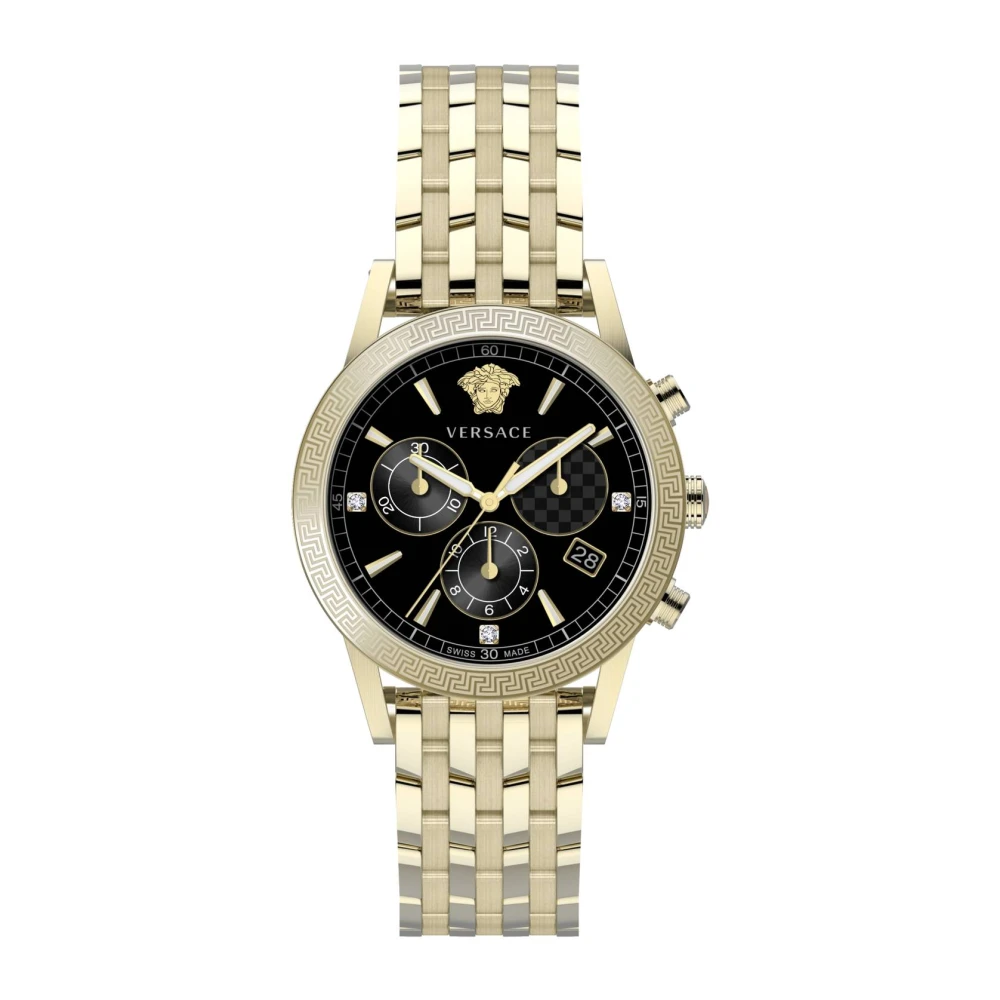 Versace Men's Yellow Sport Tech Strap Stainless Steel Watch - Watches - One Size - Accessories