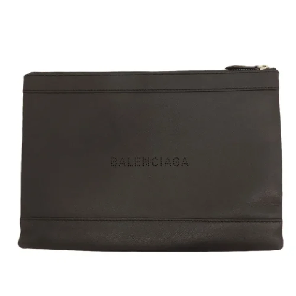Balenciaga Vintage Pre-owned Leather clutches Black Dames