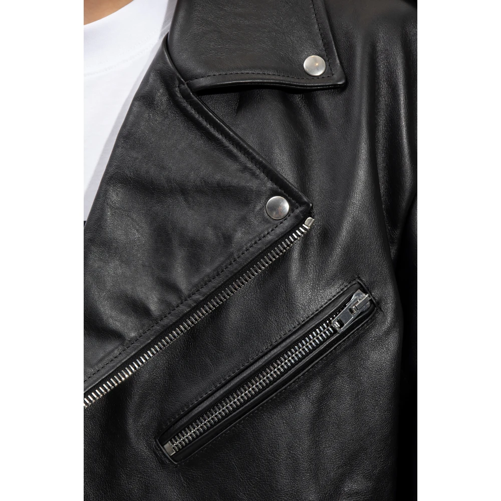 Vetements Leather Jackets Black Heren
