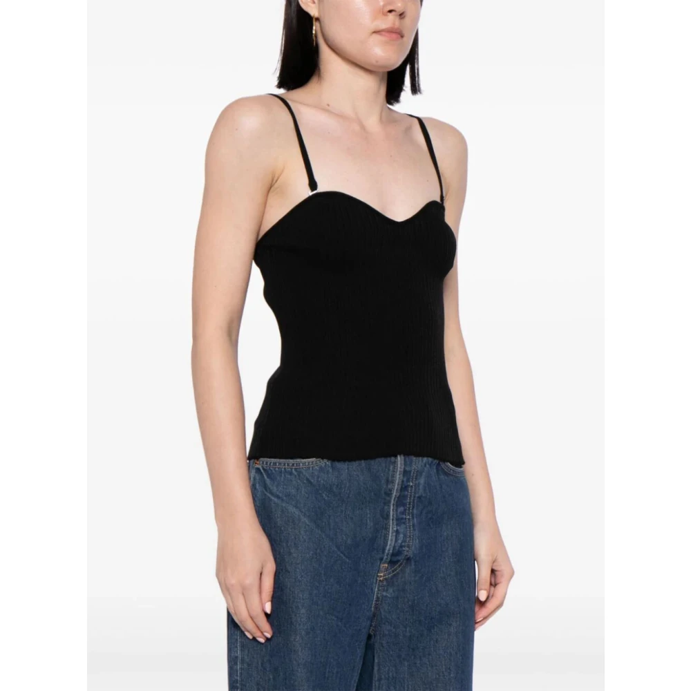 Emporio Armani Zwarte Gebreide Trui Black Dames