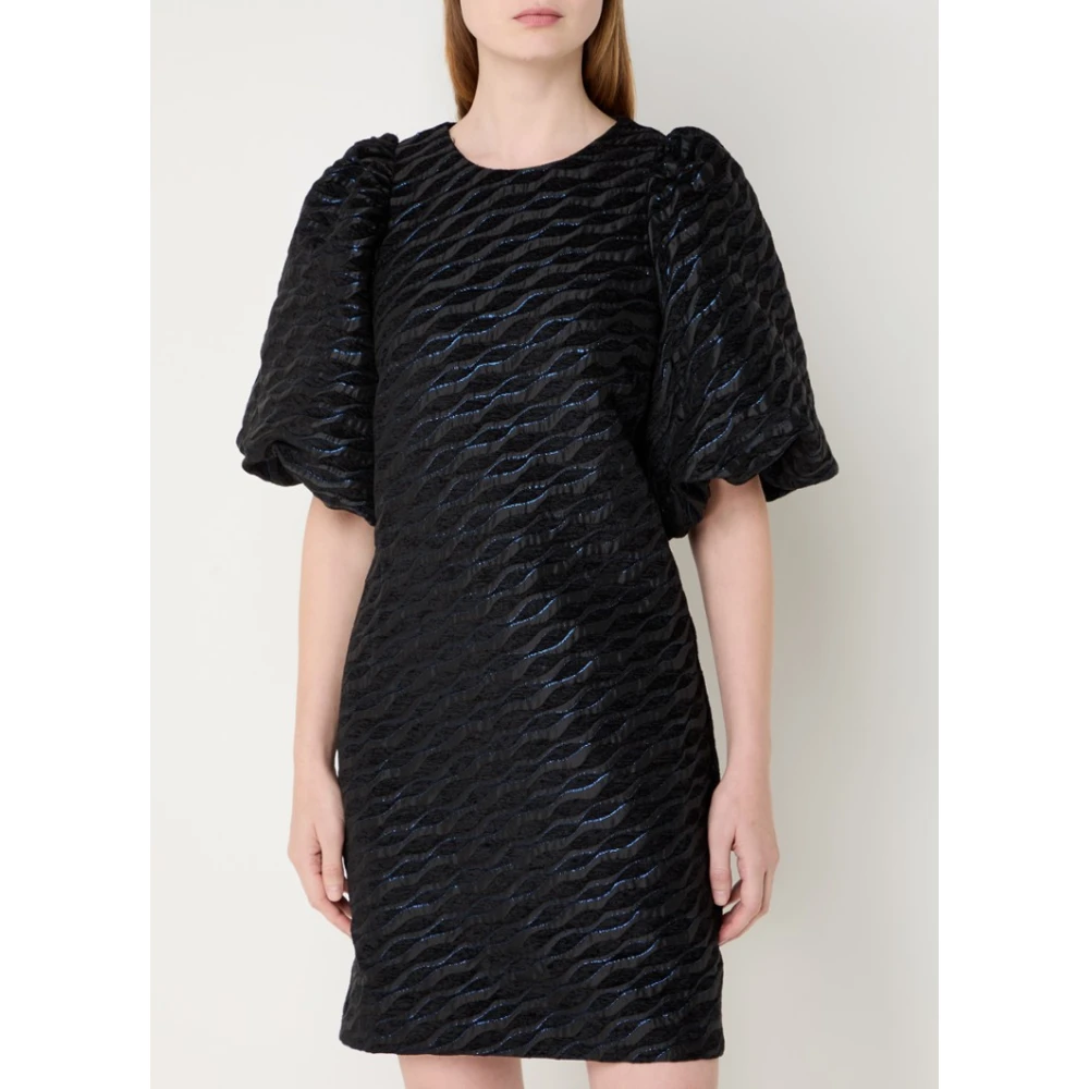 Co'Couture Gestructureerde Elegante Jurk Black Dames