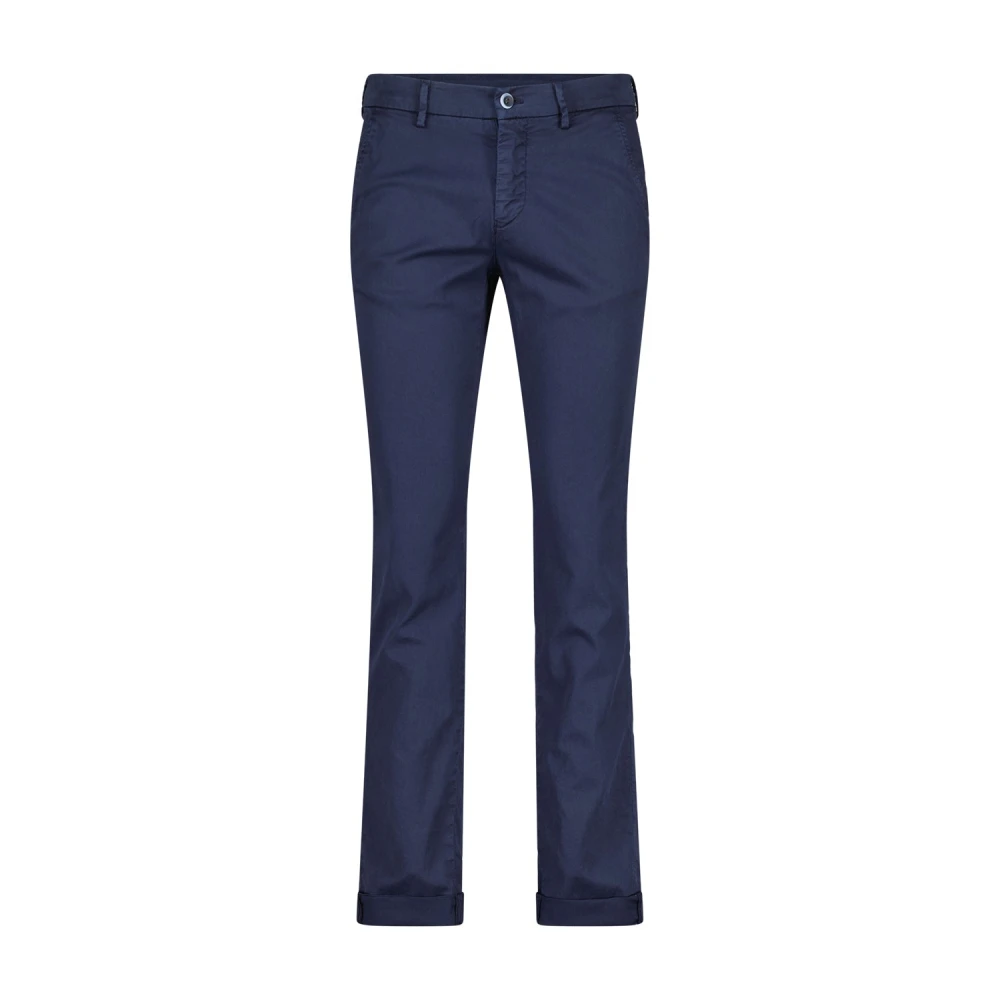 Mason's Katoenmix Torino Regular-Fit Broek Blue Heren