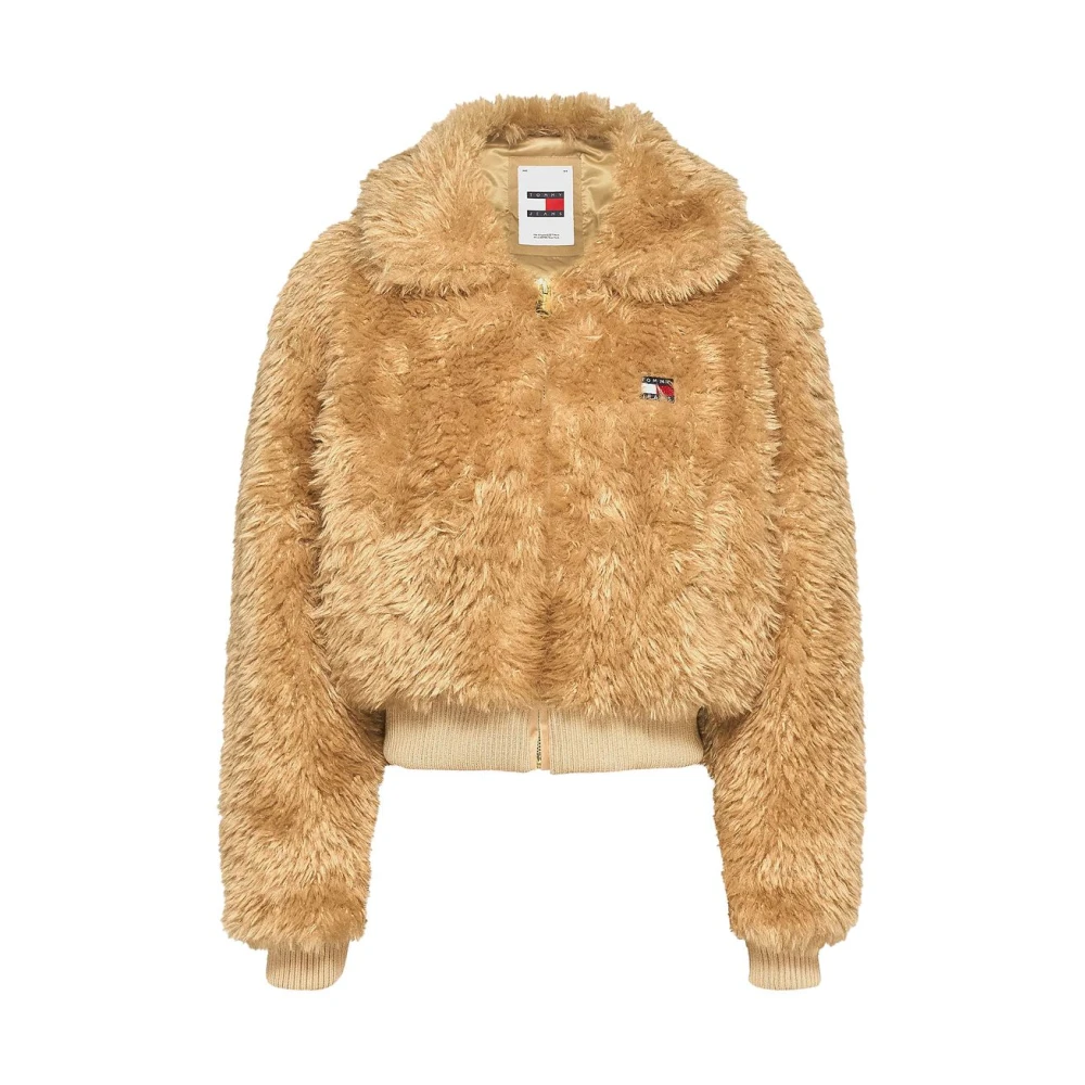 Tommy Jeans Stijlvolle Jas voor Mannen Beige Dames