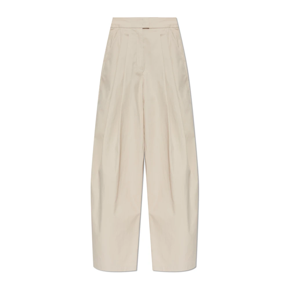 Emporio Armani Donna Beige Pantaloni, S, New,